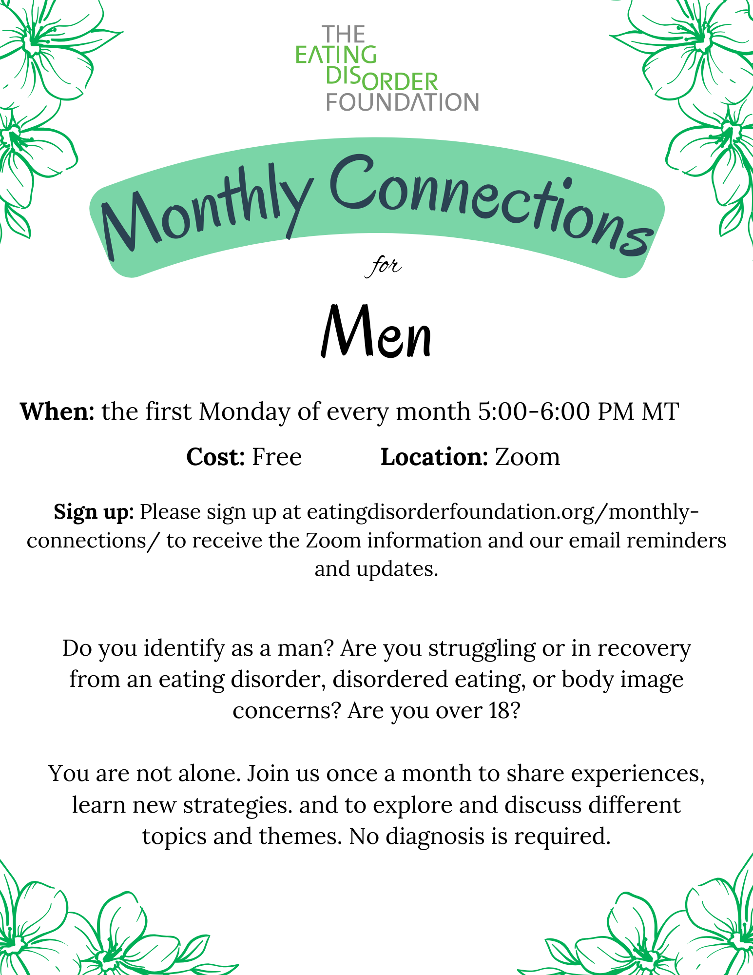 Monthly Connections - Men @ Virtual